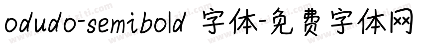 odudo-semibold 字体字体转换